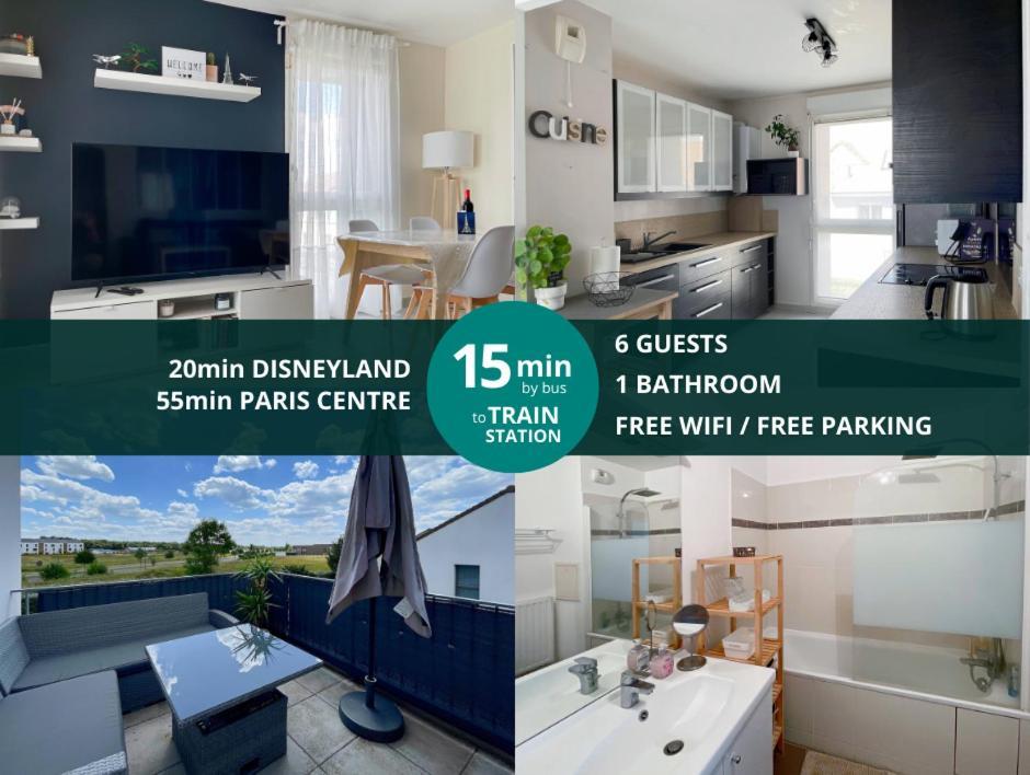 Le Chanteloupien - Appartement Pour 6 Proche Disneyland Paris Kültér fotó